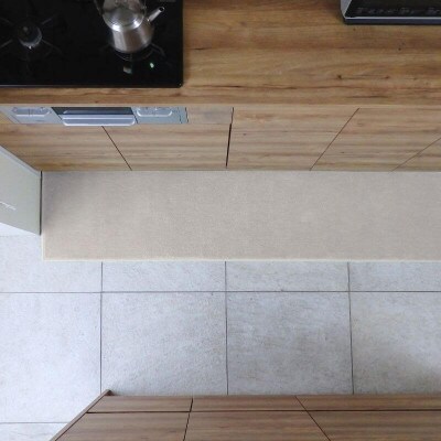 北欧風キッチンマット ラグマットタイプ ノーマル型 アッシュベージュ 抗菌防臭 diw0155