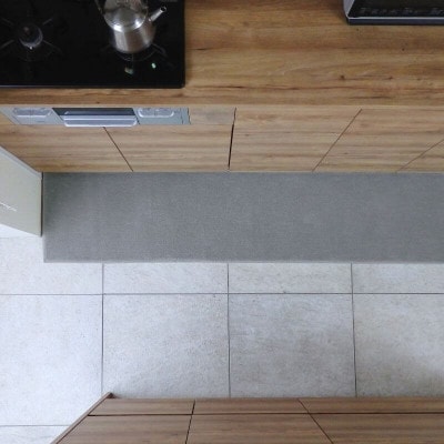 北欧風キッチンマット ラグマットタイプ ノーマル型 シルバーグレー 抗菌防臭 diw0156