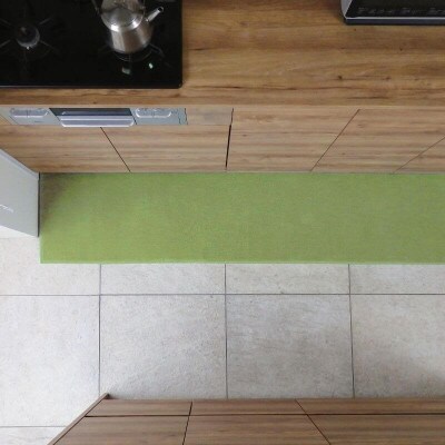北欧風キッチンマット ラグマットタイプ ノーマル型 ピスタチオ 抗菌防臭 diw0162