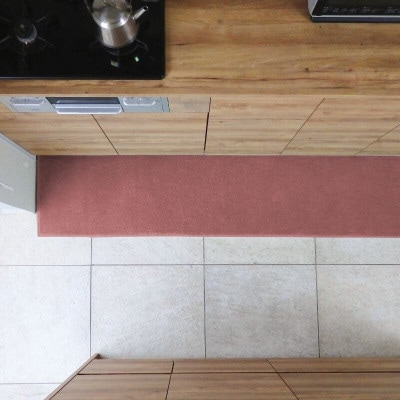 北欧風キッチンマット ラグマットタイプ ノーマル型 ライトマホガニー 抗菌防臭 diw0164