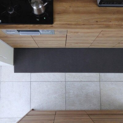 北欧風キッチンマット ラグマットタイプ ノーマル型 チャコール 抗菌防臭 diw0201