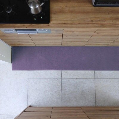 北欧風キッチンマット ラグマットタイプ ノーマル型 モーブ 抗菌防臭 diw0209