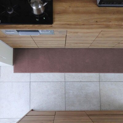 北欧風キッチンマット ラグマットタイプ ノーマル型 ココア 抗菌防臭 diw0210