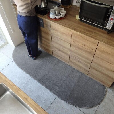 北欧風キッチンマット ラグマットタイプ ゆりかご型 スチール 抗菌防臭 diw0273