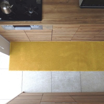 北欧風キッチンマット ラグマットタイプ ノーマル型 ゴールド 抗菌防臭 diw0331