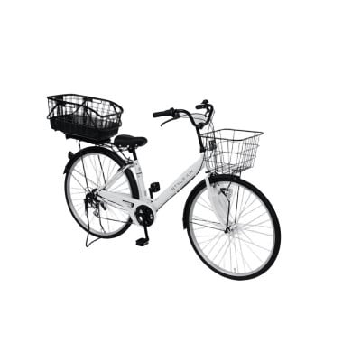 STYLE KIX FAMILY276 リアバスケット付 マットホワイト 27型 自転車 完成品