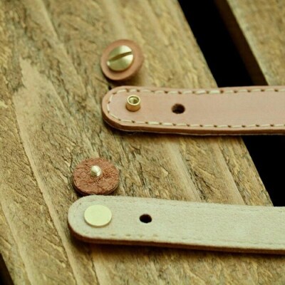 SKLO 首かけタッチペンホルダー+レザーマスクバンド　Shortタイプ【Natural】
