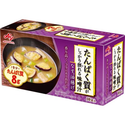 味の素 豆腐とねぎ / なすと油揚げ 各10食 たんぱく質がしっかり摂れる味噌汁 インスタントみそ汁