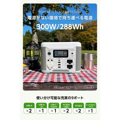 多摩電子工業株式会社・ポータブル電源大容量リチウムイオンバッテリー　ホワイトとグレーのツートンカラー