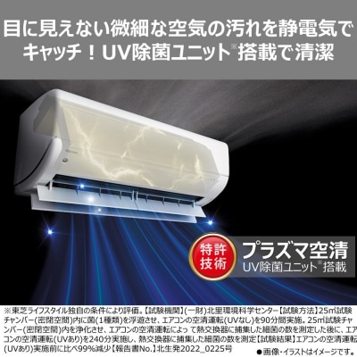 東芝　エアコン【標準設置費込み】フラッグシップモデル　8畳　RAS-V251DR(W)