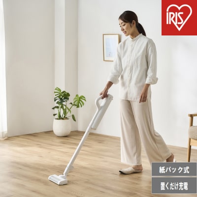 ☆リニューアル☆充電式紙パックスティッククリーナー SBD-78P-W ホワイト