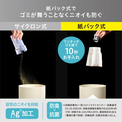 ☆リニューアル☆充電式紙パックスティッククリーナー SBD-78P-W ホワイト