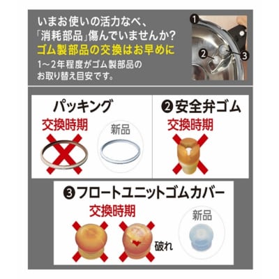 圧力鍋 ゼロ活力なべ(Lスリム)ZK型専用部品(Lスリム・S・IH用)[No5698-2286]