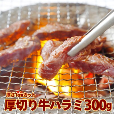 【1cmカット】 厚切り牛ハラミ 300g 肉 牛肉 ハラミ あっさり 甘タレ 簡単 調理 冷凍