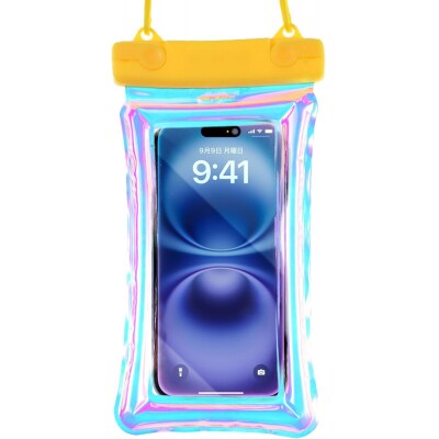 防水スマホケース IPX8認証【顔認証 指紋認証 対応】(クリアイエロー) [173N66-04]