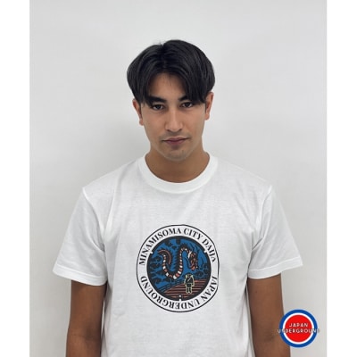 南相馬市 マンホールTシャツ 白 XLサイズ bw001-ad