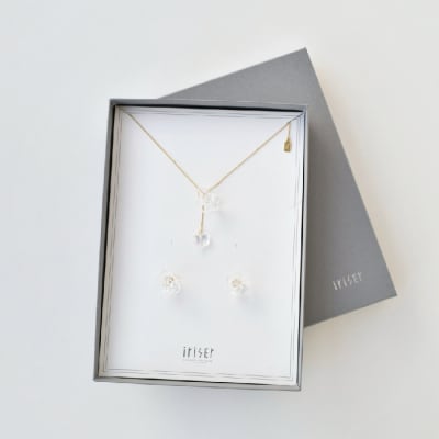 iriser(イリゼ)ミズアオイ ネックレス・ピアス セット ah020-ad