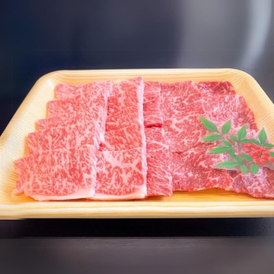定期便4回 阿波黒牛 霜降り 赤身(焼き肉用)400g