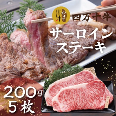 四万十牛サーロインステーキ1kg(200g×5枚) 26-022