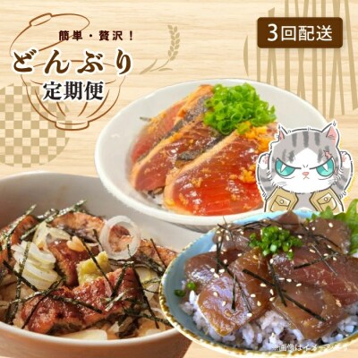 【3回定期便】ご飯にのせて!贅沢どんぶり定期便