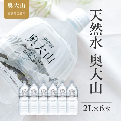 天然水奥大山 2L×6本 ミネラルウォーター ペットボトル 2リットル PET 0532