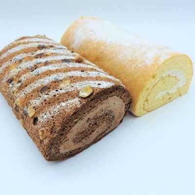 「和三盆ロールケーキ」と「ショコラナッツロールケーキ」