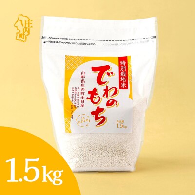 特別栽培米 庄内産 でわのもち 1.5kg×1袋 もち米 令和7年産