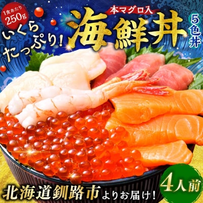 いくら海鮮丼セット 4人用 イクラ いくら 海鮮丼 刺身 真空パック F4F-8627