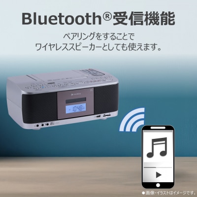 AUREX SD/USB/CDラジオカセットレコーダー AX-KCR70(S)