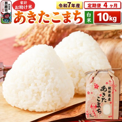 《定期便4ヶ月》令和7年産 【白米】家計お助け米 あきたこまち 10kg|23_kml-011004