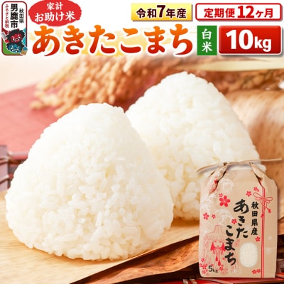 《定期便12ヶ月》令和7年産 【白米】家計お助け米あきたこまち 10kg|23_kml-011012