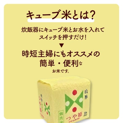 R8年産 無洗 米 つや姫 キューブ 2合 40個 12kg 小分け 山形 真空 0059-2602