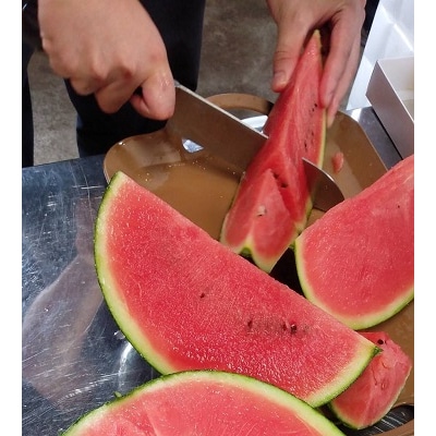 【フルーツ王国直送!】山形の小玉すいか(ひとりじめBONBON)2個　0033-2602