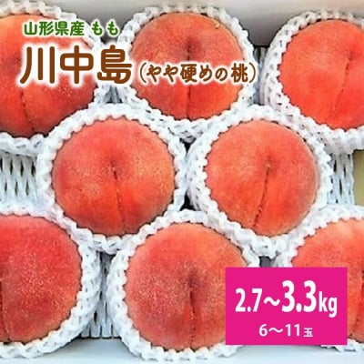 桃(川中島)6～11玉【3kg箱に2.7～3.3kg詰め】　0056-2616