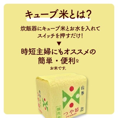 R8年産 無洗 米 つや姫 キューブ 2合 60個 18kg 小分け 山形 真空 0059-2603