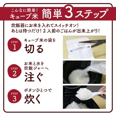 令和3年産 無洗米つや姫キューブ2合×100個 0059-2118
