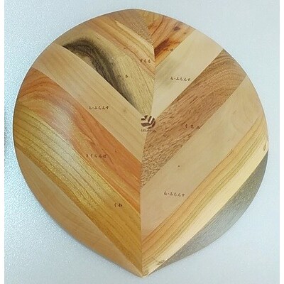 【果樹から生まれたくだものうつわ】木の葉皿(中)2枚セット　0058-2201