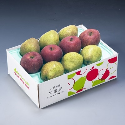 ラ・フランスとふじりんご詰め合わせ　3kg　0020-2618