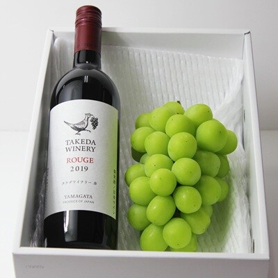 タケダワイナリールージュ(辛口)とシャインマスカットのセット　0141-2616