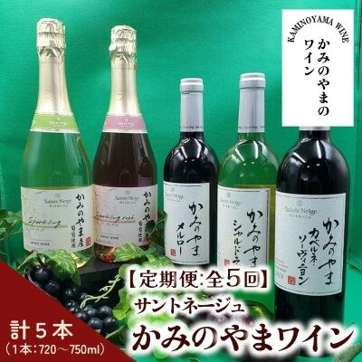 【定期便:全5回】サントネージュかみのやまシリーズ　0141-2420