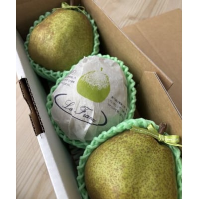 西洋梨(ラ・フランス)大玉3玉　贈答用　0142-2609