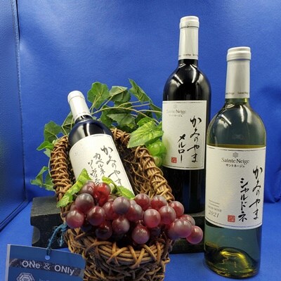 【定期便:全3回】サントネージュかみのやま産葡萄ワインとワインバスケット　0141-2422