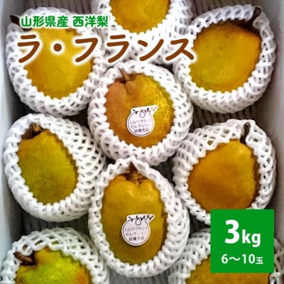 【農園直送!】西洋梨(ラ・フランス)3kg　ご家庭用　0044-2604