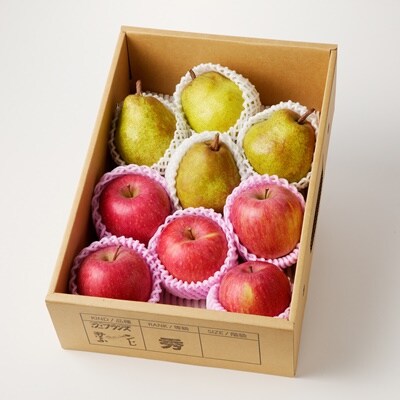 ラ・フランスとふじりんごの詰め合わせ　3kg　0079-2623