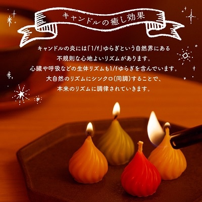 おこめのミニキャンドル(4個入り)～山形県産ライスワックス使用～　0156-2410