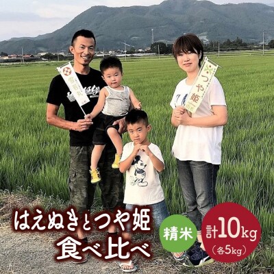 【2026年11月～発送】令和8年産　はえぬきとつや姫(精米)各5kg　0079-2642