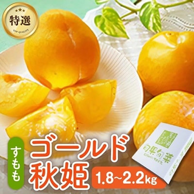 【数量限定】プラム(ゴールド秋姫)秀品【2kg箱に1.8kg～2.2kg詰め】　0106-2606