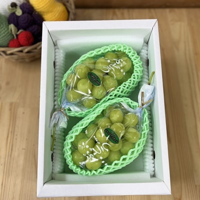 シャインマスカット　2房　合計1.3kg　0049-2509