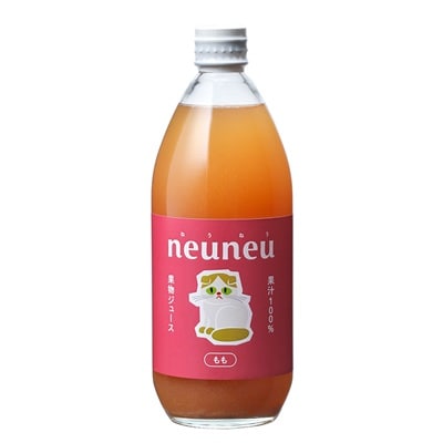 neuneu(ねうねう)もも果汁100%ジュース　600ml　0164-2505