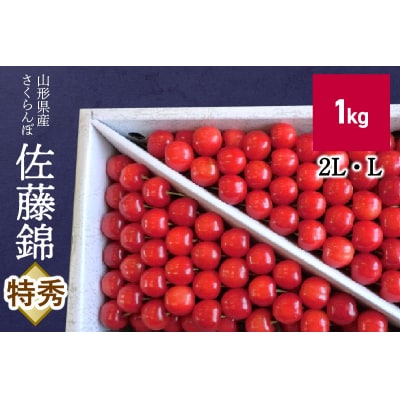さくらんぼ(佐藤錦)1kg詰め　特秀品　0056-2608
